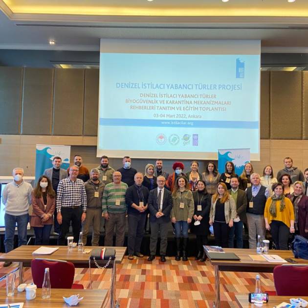 Marine Invasive Alien Species Project Biosecurity and Quarantine Mechanisms Guidelines Promotion and Training Meetings for 3 target groups (Recreational Yachting, Diving and Aquarium) were held in Ankara on 03-04 March 2022